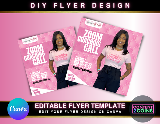 DIY Coaching Call IG Template, Content for Instagram, Coaching Call IG Flyer, Flyer, Instagram Flyer, Social Media Branding, Canva Template