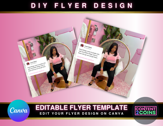 DIY Photo and Quote IG Template, Content for Instagram, Photo and Quote IG Flyer, Instagram Flyer, Social Media Branding, Canva Template