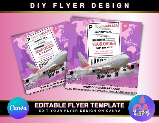 DIY Shipping Cover Template, Content for Instagram, Instagram Flyer, Flyer, Social Media Branding, Canva Template